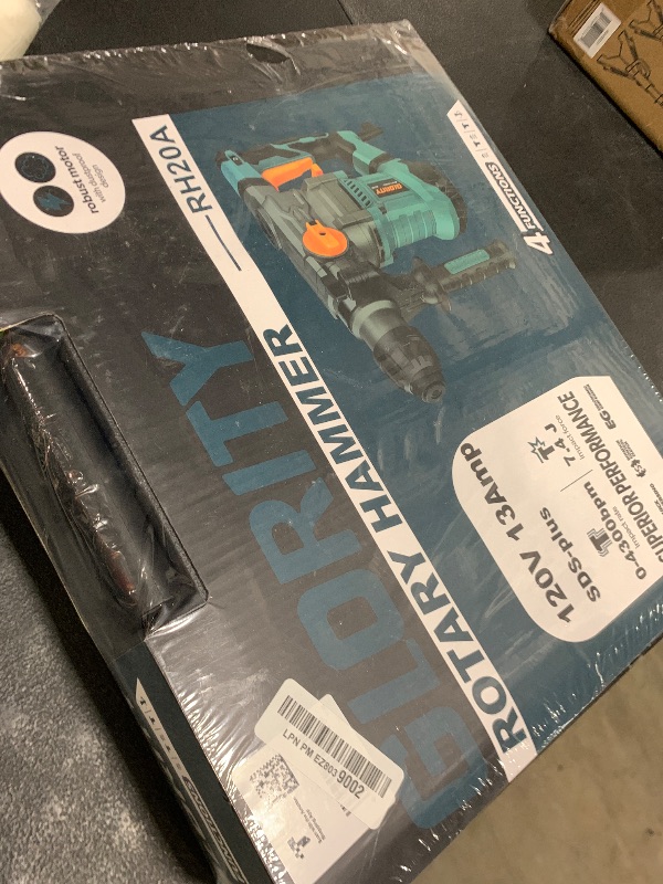 Photo 1 of GLORITY 1-1/4 Inch SDS-Plus 13 Amp Heavy Duty Rotary Hammer Drill with Safety Clutch 4 Functions and Variable Speed, Including Chisels and Drill Bits