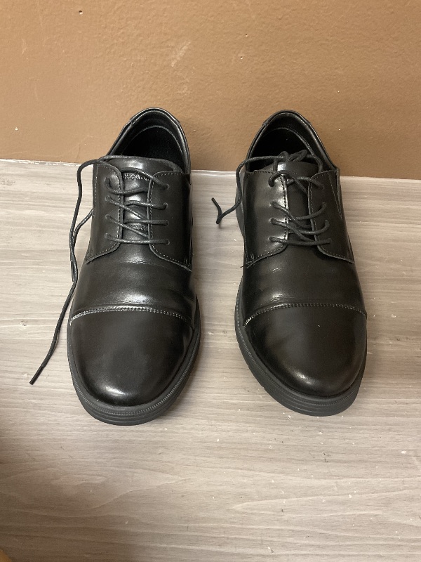 Photo 1 of Men's Orthopedic Leather Dress Walking Shoes: Fit Therapeutic Plantar Fasciitis Arch Support Flat Feet Office Wedding Wingtip Shoes, Comfortable Classic Modern Formal Casual Oxfords Black Size 9