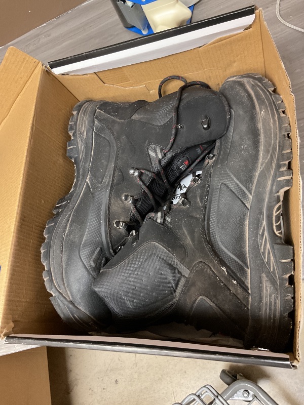 Photo 1 of NORTIV 8 Men's Insulated Waterproof Construction Hiking Winter Snow Boots,Size 11,Black,180411