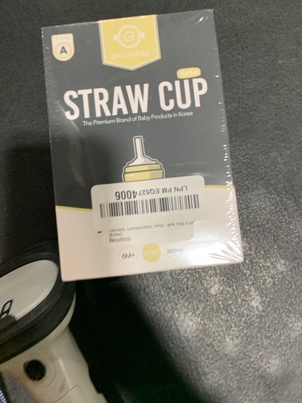 Photo 1 of GROSMIMI Spill Proof no Spill Magic Sippy Cup with Straw with Handle for Baby and Toddlers, Customizable, PPSU, BPA Free 6 oz (Butter)