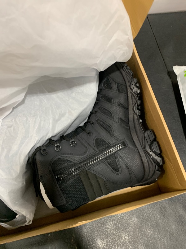 Photo 1 of Merrell Men's Moab 3 8” Zip Tactical Waterproof Boots, Durable & Comfortable Coated Leather Combat Hiking Shoes Military, Black, 10