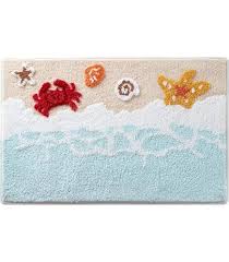 Photo 1 of Beach Bathroom Rugs 20x32 Inch, Soft and Absorbent Tufted Shell Crab Starfish Bath Mat Non Slip Washable, Ocean Coastal Nautical Decor for Bathroom Bedroom
