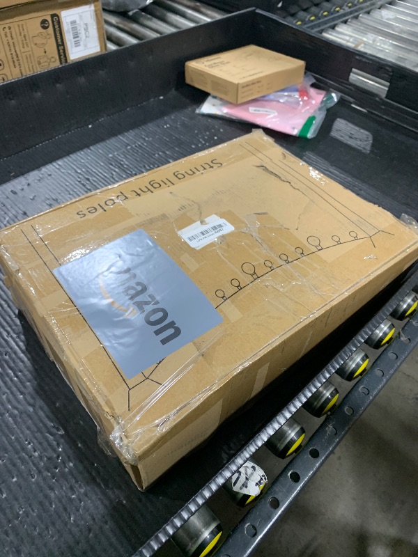 Photo 1 of 6 Pack 10 ft Heavy Duty Metal String Light Poles Adjustable Outdoor Lighting Stand for Patio,Backyard,Garden,Party & Wedding Rustproof & Sturdy with Hooks