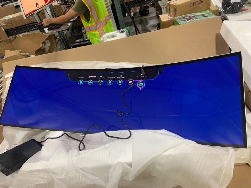 Photo 1 of Samsung 49-Inch Odyssey G9 (G95SD) Series QD-OLED G-Sync Compatible Curved Gaming Monitor, 240Hz, 0.03ms, Dual QHD, Glare Free, FreeSync Premium Pro, Ergonomic Stand,LS49DG956SNXGO,2024, 3 Yr Warranty