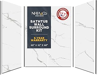 Photo 1 of NHIA & CO ALL IN ONE BATHTUB WALL 60 X 32 X 60 IN WHITE MARBLE 