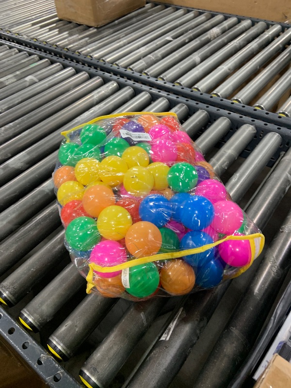 Photo 1 of Hovenlay Ball Pit Balls Phthalate Free BPA Free Crush Proof Plastic - 7 Bright Colors in Reusable Play Toys for Kids with Storage Bag
