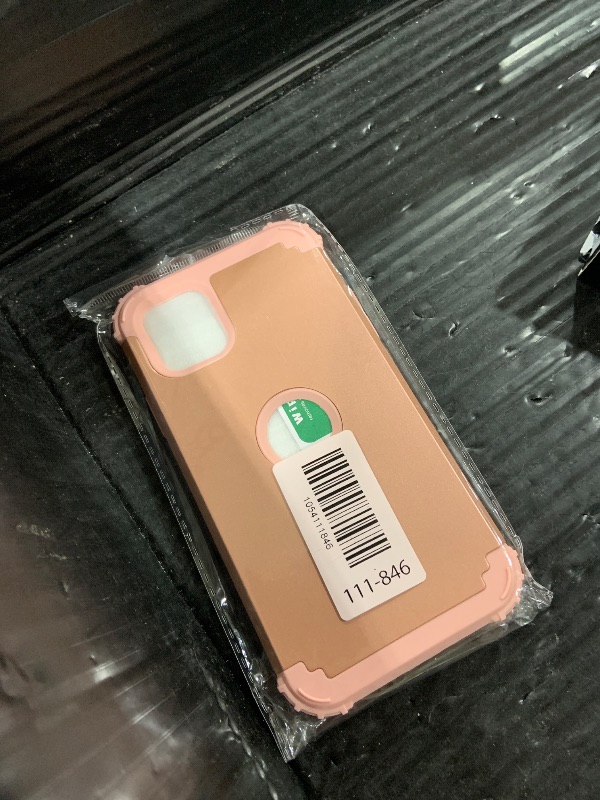 Photo 1 of IDweel for iPhone 11 Pro Max Case with Tempered Glass Screen Protector,Hybrid 3 in 1 Shockproof Slim Fit Heavy Duty Protection Hard PC Cover Soft Silicone Bumper Full Body Case, Rose Gold