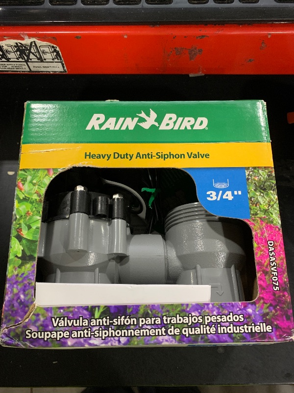 Photo 1 of Rain Bird DASASVF075 Professional Grade Anti-Siphon Valve with Flow Control, 3/4" Threaded Female x Female