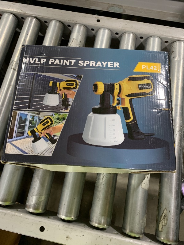 Photo 1 of Paint-Sprayer, 700W HVLP Spray Gun with Cleaning & Blowing Joints, 4 Nozzle Sizes & 3 Spray Patterns, Easy to Clean, for Furniture, Cabinets, Decks, Walls, Doors, DIY Projects, etc.