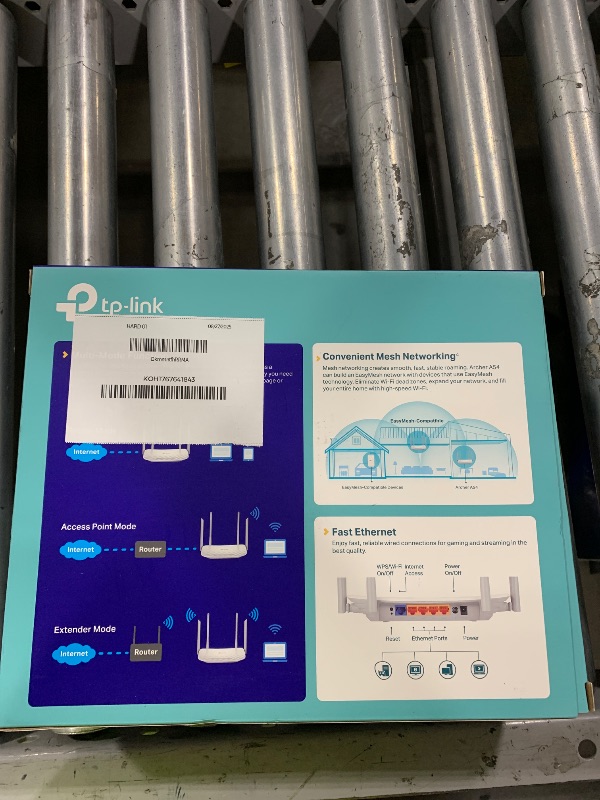 Photo 1 of TP-Link AC1200 WiFi Router (Archer A54) - Dual Band Wireless Internet Router, 4 x 10/100 Mbps Fast Ethernet Ports, EasyMesh Compatible, Support Guest WiFi, Access Point Mode, IPv6 & Parental Controls