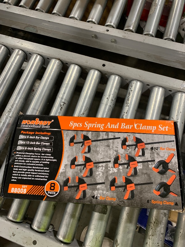 Photo 1 of HORUSDY 8-Pack Bar Clamps for Woodworking, 12" and 6" Bar Clamps, Wood Working Clamp Sets, Quick Clamps F Clamp with 150 LBS Load Limit (8-Pack Wood Clamps)