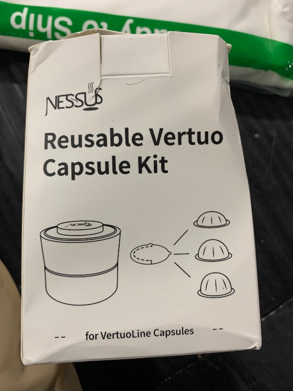 Photo 1 of Nessus Reusable Kit for Nespresso Pods Vertuo, Reuse Old Coffee Pods for Nespresso Vertuo: 100 Pcs Aluminum Foil Seal Lid, Holder, Brush, Refillable Vertuo Plus Next Capsule Machine
