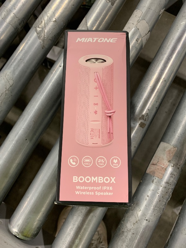 Photo 1 of MIATONE Boombox Outdoor Portable Bluetooth Speaker Waterproof Wireless Speakers Gifts for Women Mothers Mom Wife Her - Pink