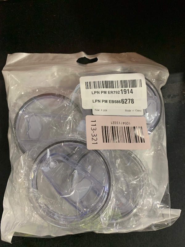 Photo 1 of 4 Pcs Replacement Lids for 20 oz Flat Bottomed Straight Body Tumblers with Inner Mouth about 2.76inch, Replacement Skinny Cup Lids for Water, Coffee or Tea on Travel, Work Hour and Daily Life