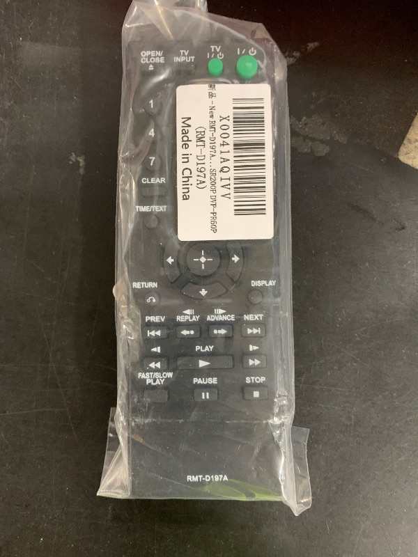 Photo 1 of New Remote Control RMT-D197A Compatible with Sony DVD DVP-SR400HP DVP-SR500HP DVP-SR200P DVP-PR50P