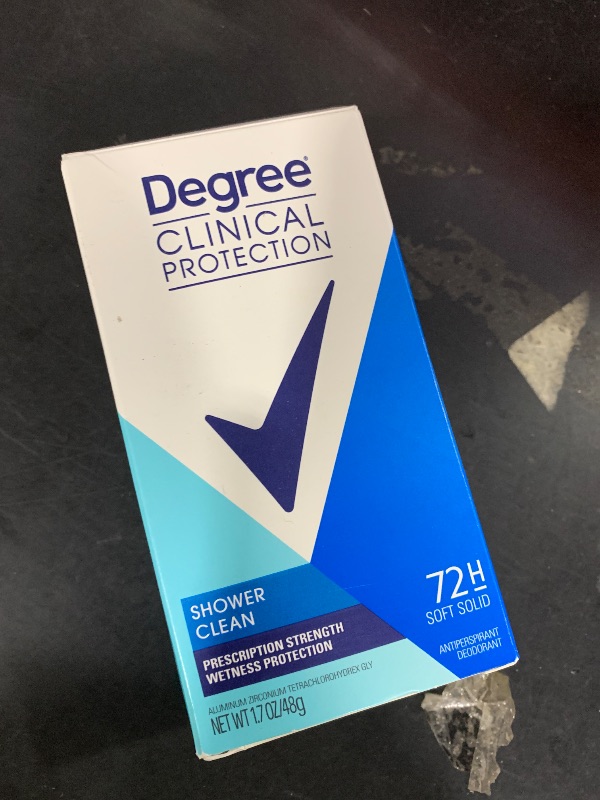 Photo 1 of Degree Clinical Protection Antiperspirant Deodorant 72-Hour Sweat & Odor Protection Shower Clean Antiperspirant for Women 1.7 oz