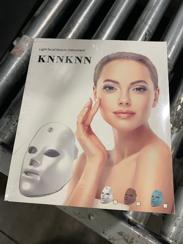 Photo 1 of Blue Light Therapy Mask for Face Acne, Red LED Light Therapy Device, 7-1 Colors LED Facial Skin Care Mask at Home, Built-in Rechargeable Battery,Portable,Cordless