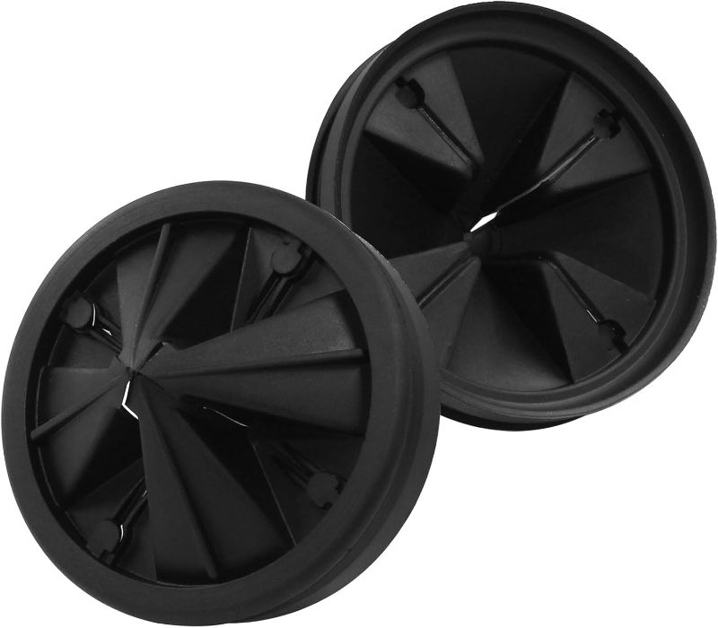 Photo 1 of 2Pcs Black Garbage Disposal Splash Guards 87mm/ 3 3/8" Multi-Function Sink Baffle Drain Cover Garbage Disposal Rubber Drain Insert for Waste King and Whirlaway (Style 1)