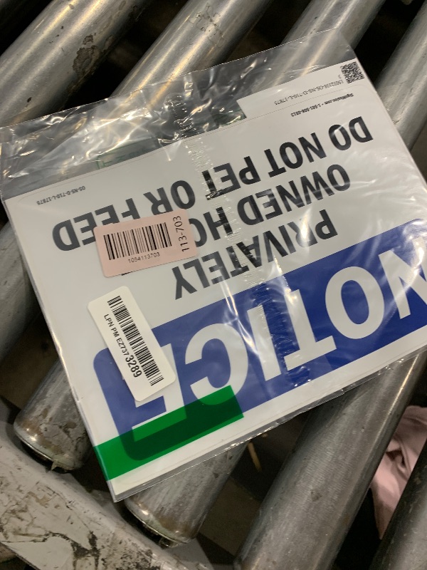 Photo 1 of OSHA Notice Signs - Privately Owned Horse Do Not Pet Or Feed Sign | Extremely Durable Made in The USA Signs or Heavy Duty Vinyl Label | Protect Your Construction Site, Warehouse & Business