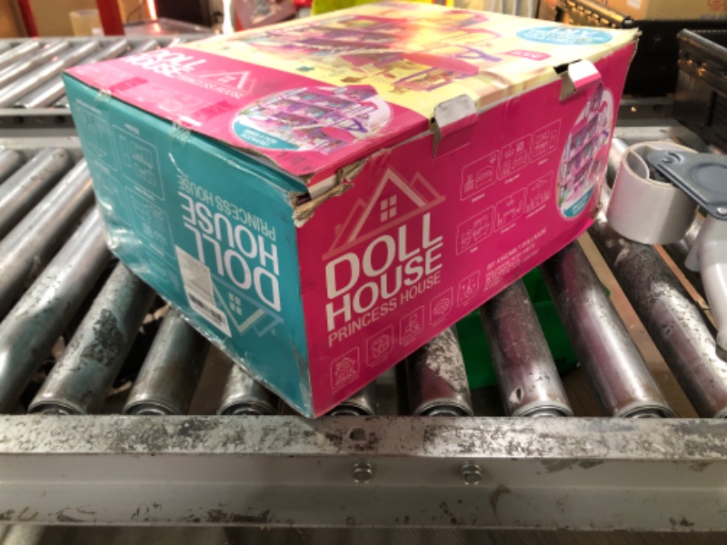 Photo 1 of beefunni Doll House, Dream Dollhouse for Girls,Doll Houses 4-5 7-8 Year Old with 4 Stories -11 Rooms, 2 Dolls and Furniture, Princess Dollhouse 2025 Christmas Toy Gifts for 3 4 5 6 7 8+ Year Old Girls