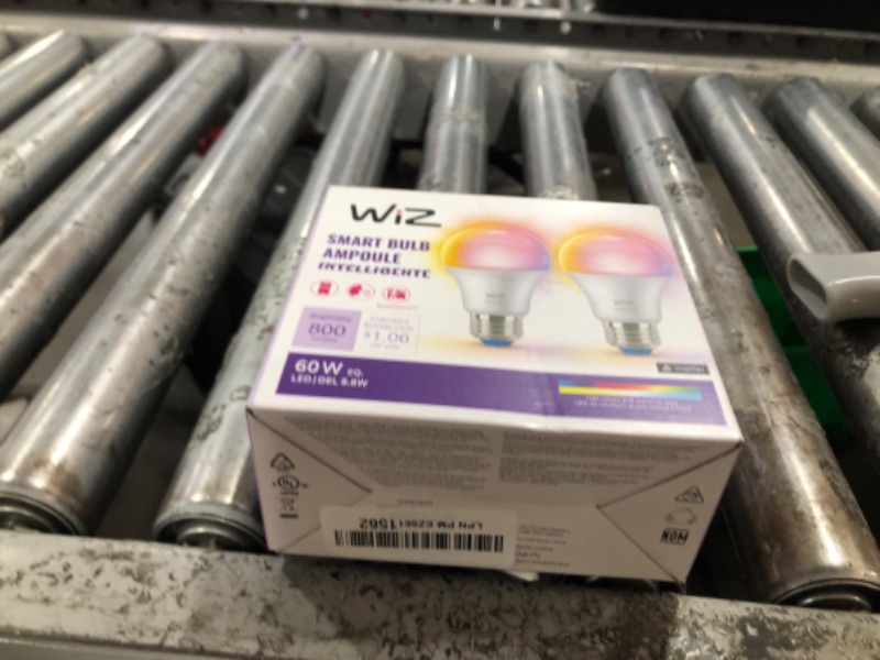 Photo 1 of WiZ LED Smart Light Bulbs, Sunset to Sunrise Automation + Motion Detection + Control with Voice or App, Full Color A19 60W 800LM E26 Indoor, Matter Compatible - 2 Pack