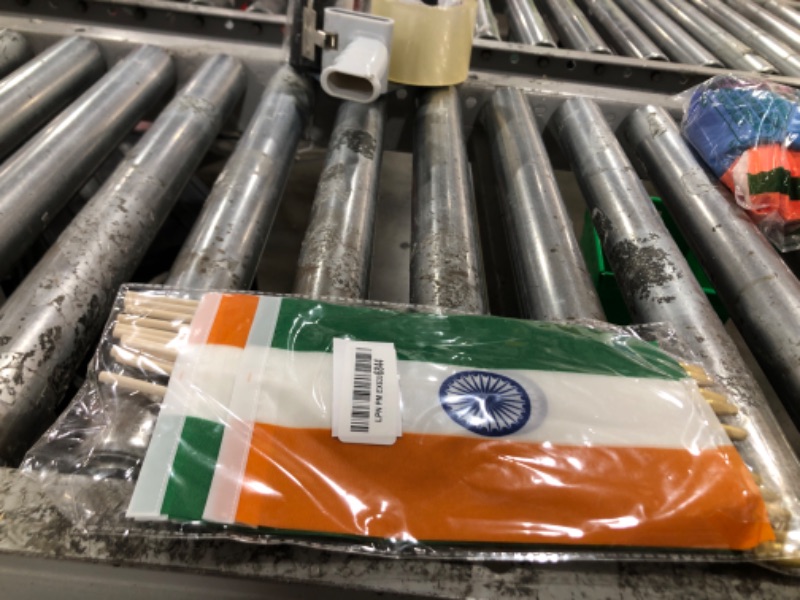 Photo 1 of TSMD India Stick Flag Indian Small Mini Hand Held Flags,5x8 Inch,12 Pack