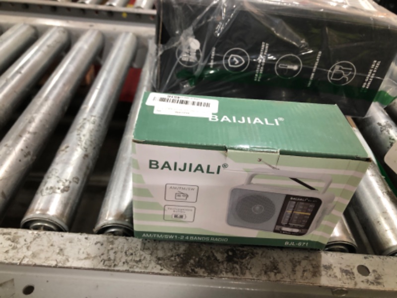 Photo 1 of BAIJIALI AM FM SW Portable Radio - Dual Power (Battery/USB) Emergency Receiver with Loudspeaker, Transistor Design for Indoor/Outdoor, Travel & Survival Kit Ready (White, BJL-671)