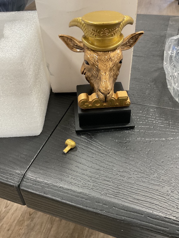 Photo 1 of SEE NOTES PICTURE……….Zhengmy Goat Trophy Award Winner Trophies for Adults G. O. A. T. Greatest of All Time Funny Appreciation Gift Recognition Gift Plaque for Sports Employee Teacher Boss Friend Winner(Bronze Golden)