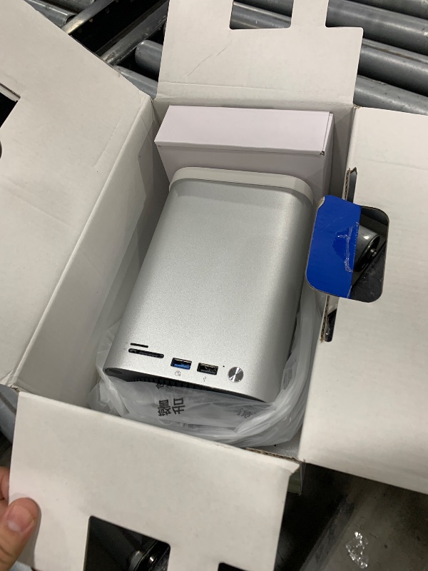 Photo 1 of ORICO MiniTower 2 Bay RAID Enclosure Compatible NVMe SSD 10Gbps with Expansion Hub Docking Station for Mac mini M4 Max Up to 56TB-M435