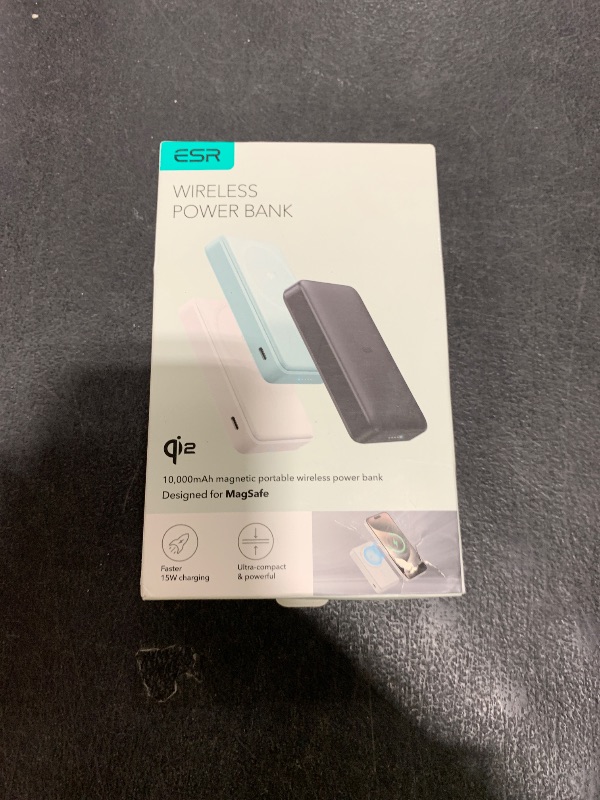 Photo 1 of ESR for MagSafe Power Bank, Ultra-Compact 10,000mAh MagSafe Portable Charger, Qi2 Certified 15W Ultra-Fast Battery Pack, 27W USB-C MagSlim Charger with Cable for iPhone 16/15/14/13/12, Black