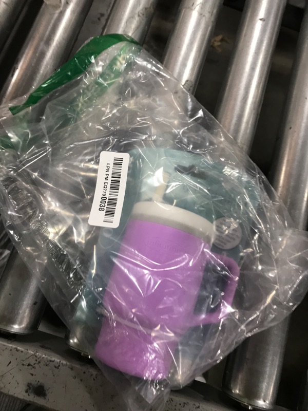 Photo 1 of Infantino My 1st Tumbler, Silicone Sippy Cup with Straw & Handle, Spill-Resistant Baby Cup for On-the-Go, BPA-Free Transition Bottle, Lilac