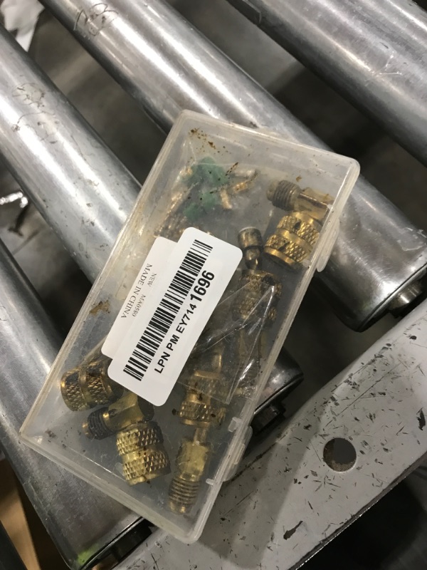 Photo 1 of R410A Adapter Kit, Mini Split Adapter 5/16 to 1/4 Coupler R410A Refrigerant Hose Adapter Connector Valve Core Remover, Mini Split Vacuum Pump Kit 410A Refrigerant for R410A Mini Split Air Conditioner
