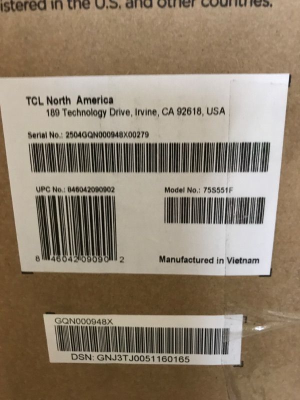 Photo 1 of TCL 75-Inch Class S5 UHD 4K LED Smart TV with Fire TV (75S551F, 2024 Model), Dolby Vision, HDR PRO+, Dolby Atmos, Alexa Built-in with Voice Remote, Apple AirPlay 2 Compatibility, Streaming Television READ COMMENT DESCRIPTION 