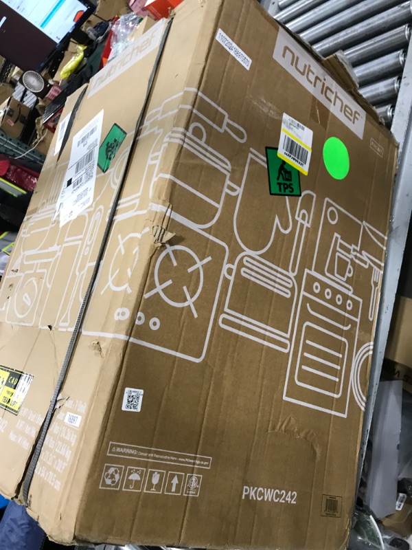 Photo 1 of Nutrichef 24 Bottle Wine Fridge | Single Zone Wine Chiller | Adjustable Temperature Control 41°F to 64°F | Ultra Quiet Operation | Wine Cooler For Home & Office | Free Standing 29x16x17 IN