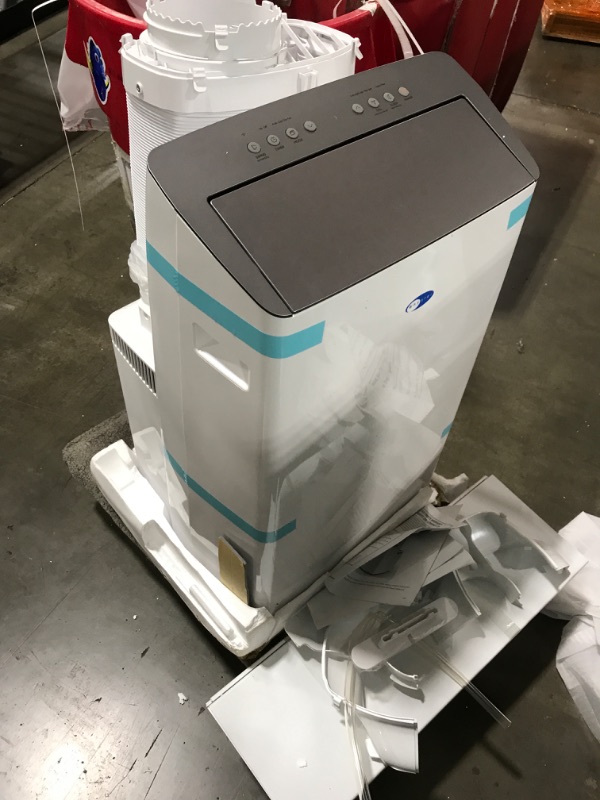 Photo 1 of Whynter Inverter Portable Air Conditioner 14,000 BTU with Dual Hose, Dehumidifier, Cooling Fan & Smart Wi-Fi for 600 Sq Ft Rooms, NEX ARC-1230WN (12,000 SACC), White