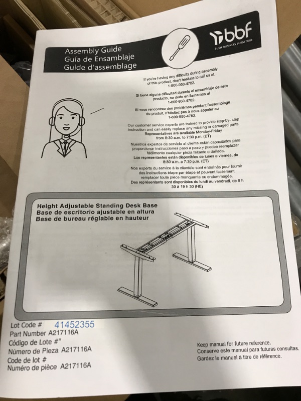 Photo 1 of HEIGHT ADJUSTABLE STANDING DESK BASE 