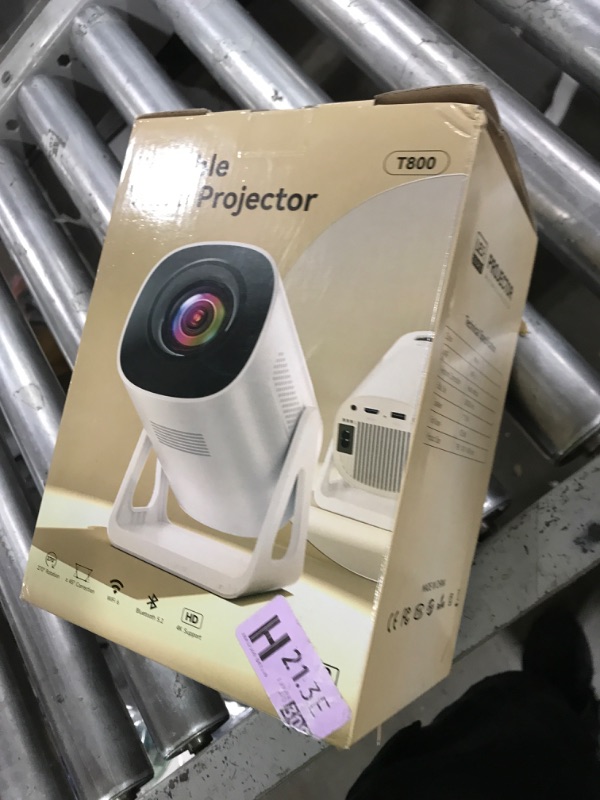 Photo 1 of TransarJect Portable WiFi and Bluetooth Projector - 4K 1080P Supported Mini Movie Projector, 270°Adjustable Stand Outdoor Home Theater Star Projector with Ambient Light for Phone TV Stick Laptop