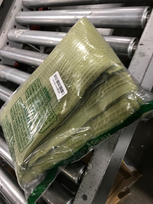 Photo 1 of 100% Cotton Blankets Throw Size for Bed - Waffle Weave Blankets for Summer, Lightweight and Breathable Soft Woven Blanket for Spring, White, (Olive Green, Throw (50" x 60"))