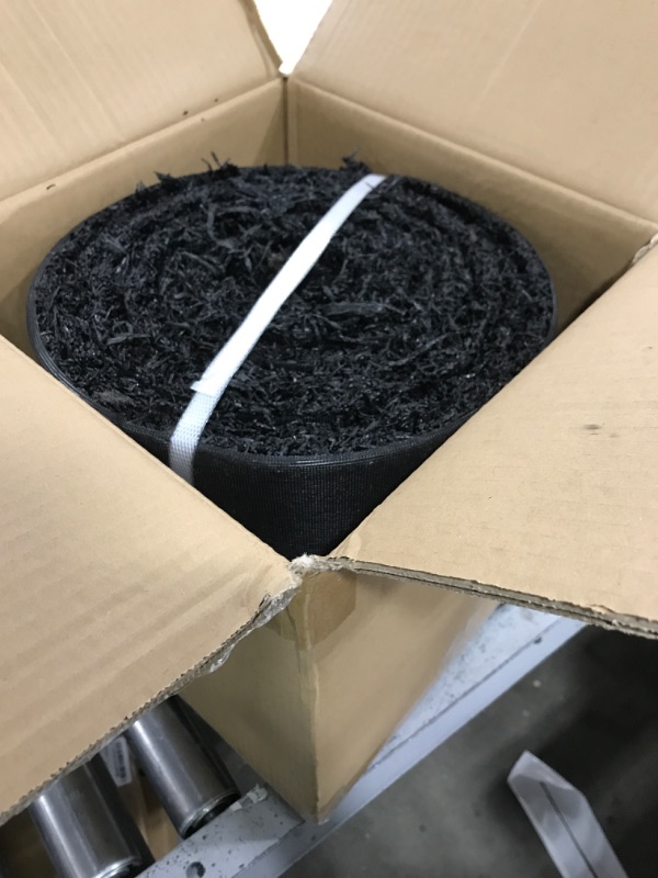 Photo 1 of Lukloy 2 Pack 140" X 5.75" Black Rubber Mulch for Landscaping Reduced Weed Growth, Cuttable Recycled Rubber Mulch Roll Mat, Permanent Natural-Looking Tree and Playground Gardening Edging Border