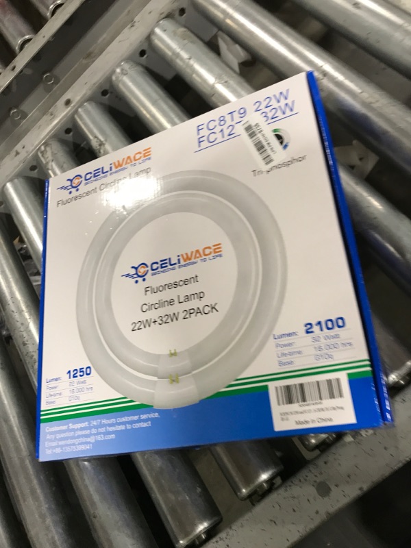 Photo 1 of FC8T9/CW 22W and FC12T9/CW 32W Cool White Set, 8 inch T9 22 Watts Circular Light Bulbs, 12 inch 32 Watts Circline Fluorescent Bulb Round Ring Bulb CRI 80, G10q Prong