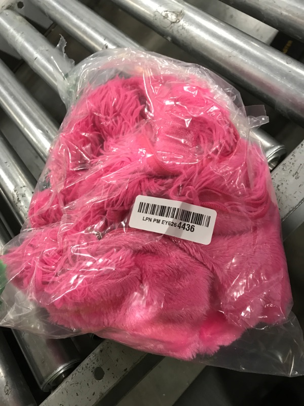 Photo 1 of ANRODUO Pack of 2 Hot Pink Throw Pillow Covers Luxury Fluffy Pillows Faux Fur Decorative Pillows Plush Cushion Case Fuzzy Mongolian Merin Style for Bed Couch Sofa Living Room Fall Decor 18x18 Inch