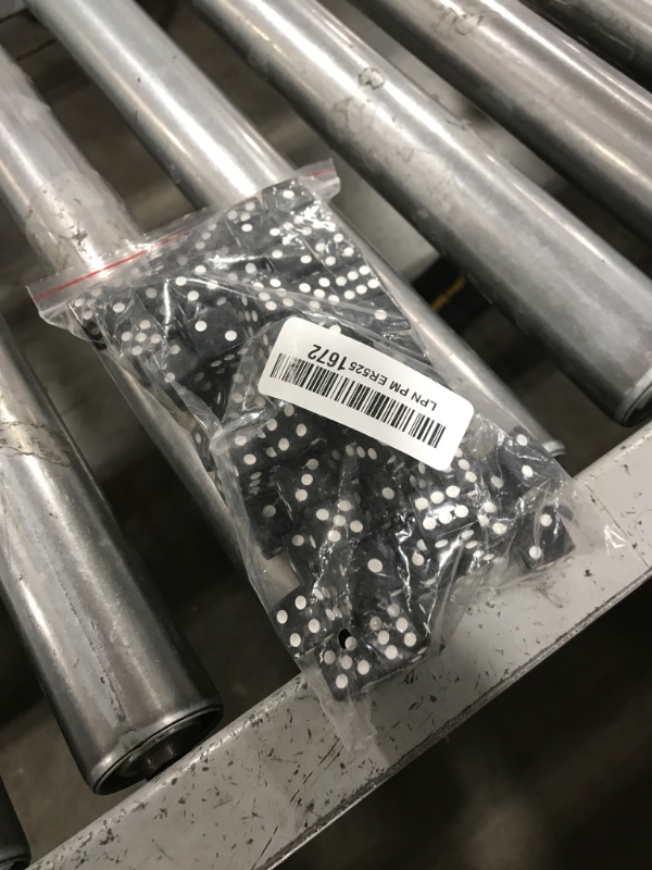 Photo 1 of Super Z Outlet Standard 16mm Black Dice with White Pips Dots for Board Games, Activity, Party Favors, Toy Gifts (100 Pack)