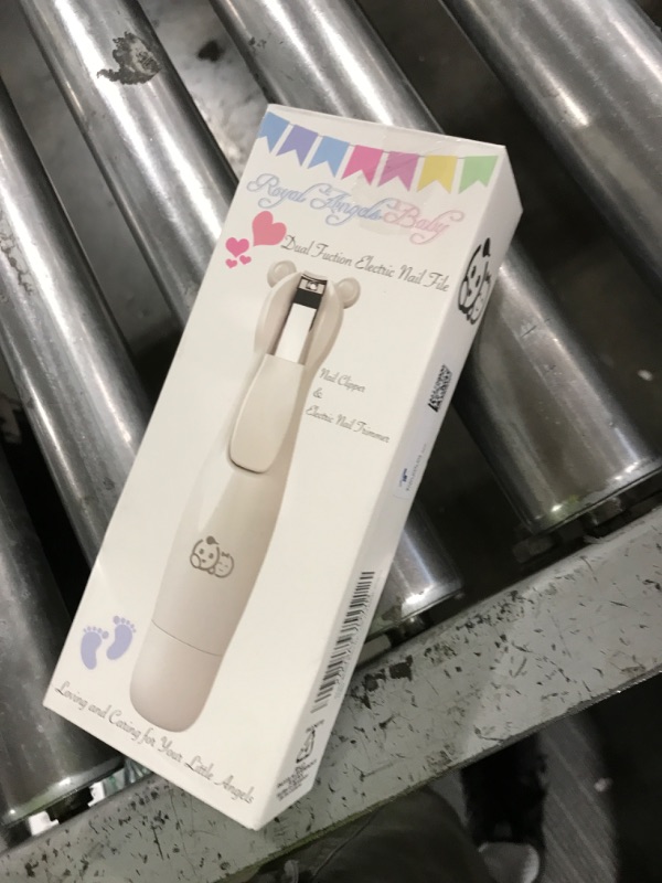 Photo 1 of Royal Angels Rechargeable Baby Nail Clippers 20 in 1, Safe Electric Nail Trimmer, Baby Nail Kit, Additional Replacements, Newborn Toddler Toes and Fingernails, Trim and Polish (Rechargeable, Snow)