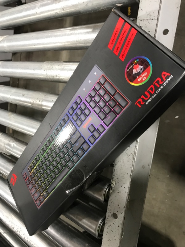 Photo 1 of Redragon Mechanical Gaming Keyboard with Red Switches, Wired Keyboard Mechanical with RGB Backlit, Fully Progammable, Durable Aluminum Frame, Anti-Ghosting for PC Windows Mac, K565, Black