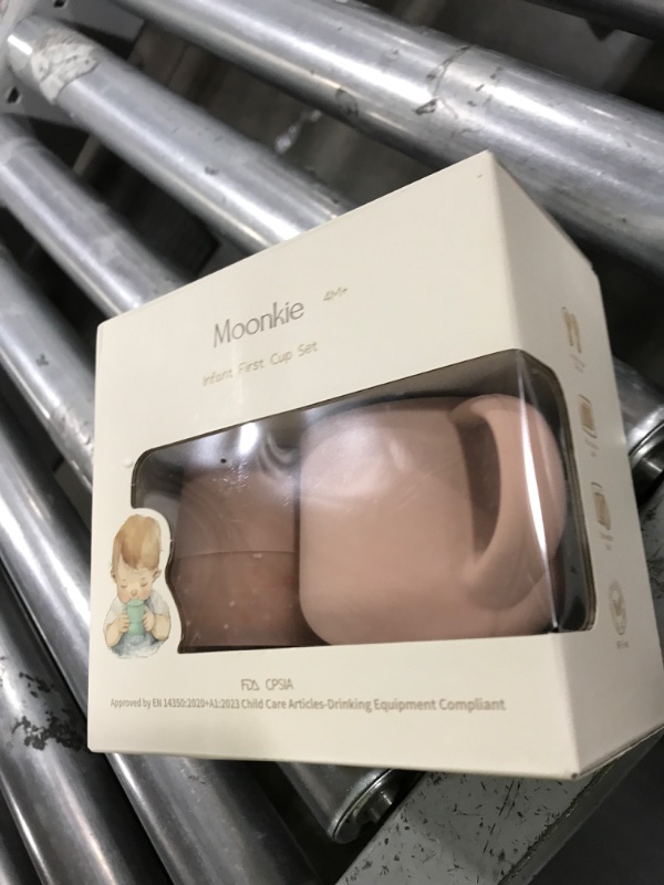 Photo 1 of Moonkie Baby Training Cup & Sippy Cup Set | 4 Months+ | Baby-Led Weaning Essential | Gift for Infants (Blush Cup Set, 2 Pack)