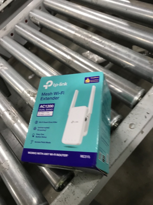 Photo 1 of TP-Link AC1200 WiFi Extender, 2025 Wirecutter Best WiFi Extender, 1.2Gbps Home Signal Booster, Dual Band 5GHz/2.4GHz, Up to 1600 Sq.ft and 32 Devices, EasyMesh Compatible, One Ethernet Port (RE315)