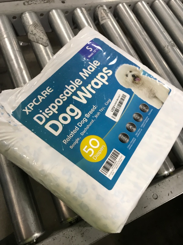 Photo 1 of XPCARE 50 Count Disposable Male Dog Diapers, Male Dog Wraps,Super Absorbent Leak-Proof Fit (Small)