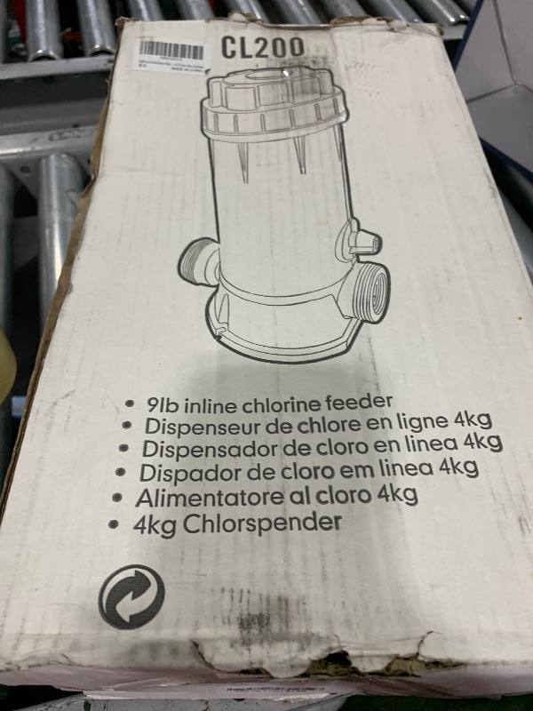 Photo 1 of CL200 Inline Chlorinator Replacement Hayward CL200 chlorinator Feeder, Inground Pool Inline Automatic Chlorinator Feeder, High-Grade ABS Material, Easy to Use (2 O-Rings)