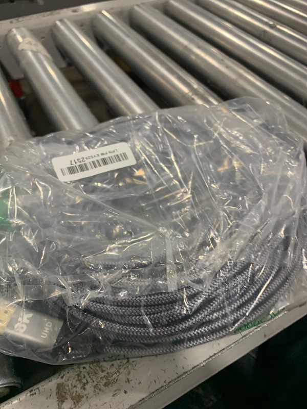 Photo 1 of Capshi 8K 4K DisplayPort Cable 1.4, Fiber Optic 50FT DP Cord (8K@60Hz, 4K@144Hz, 2K@240Hz/165Hz), 32.4Gbps High Speed Display Port Cable for Gaming Monitor, HDR/FreeSync/G-Sync, Braided, Grey
