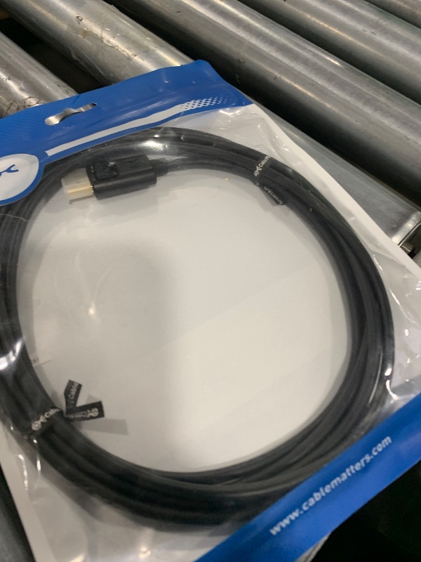 Photo 1 of Cable Matters Unidirectional USB C to DisplayPort 1.4 Cable - 10ft, Support 8K@60Hz / 4K@240Hz, Thunderbolt 4 to DisplayPort Cable, Display Port to USB C, Black - Not for Portable USBC Monitor
